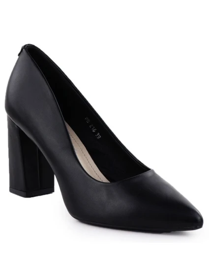 Černé lodičky na jehlovém podpatku černé Sergio Leone PB216