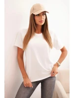 Dámská bavlněná blůza klasického střihu ecru Dámská bavlněná blůza klasického střihu ecru