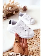 Dětské Tenisky Bíle-Cerné Glossy Dětské Tenisky Bíle-Cerné Glossy