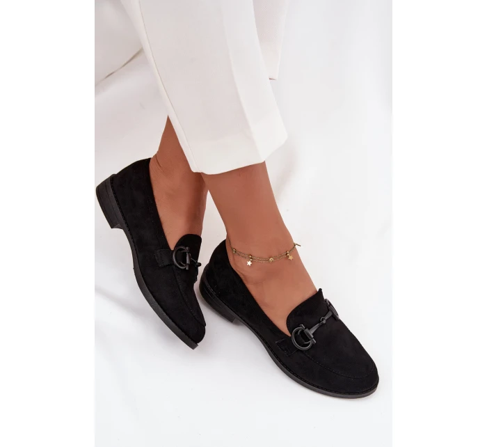 Dámské s ozdobným detailem semiš černé model 21714972 - Boto