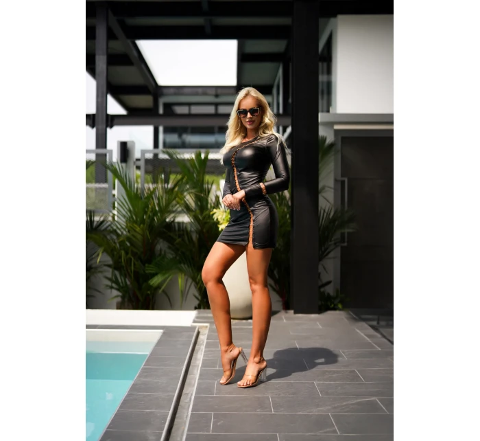 Šaty V-10959 černé - Axami Šaty V-10959 černé - Axami