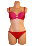 Dámské plavky dvoudílné bikiny 2COLOR dvoubarevné červené - Červená - OEM Dámské plavky dvoudílné bikiny 2COLOR dvoubarevné červené - Červená - OEM