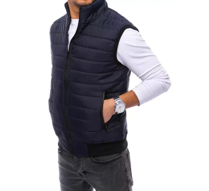 Pánská prošívaná tmavě modrá vesta FashionStreet TX4020 Pánská prošívaná tmavě modrá vesta FashionStreet TX4020