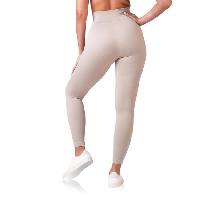 Dámské módní legíny RELAX & GO RIB OPTIC LEGGINGS - BELLINDA - taupe
