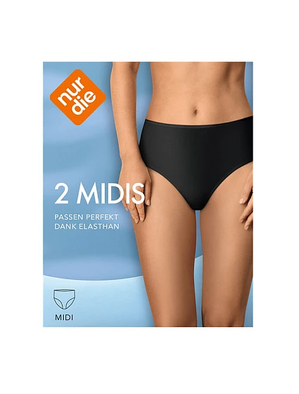 Dámské kalhotky střihu 2 ks COTTON 2x  černá model 22124256 - NUR DIE