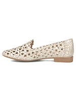 Dámské kožené ažurové polobotky béžové barvy Filippo model 22079006 Dámské kožené ažurové polobotky béžové barvy Filippo model 22079006