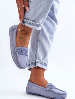 Dámské módní semišové mokasíny modré model 21625612 - Boto