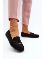 Dámské klasické černé semišové mokasíny model 21651268 - Boto Dámské klasické černé semišové mokasíny model 21651268 - Boto