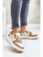 Dámské sneakersy z eko kůže na platformě leopardí béžové model 21671309 - Boto Dámské sneakersy z eko kůže na platformě leopardí béžové model 21671309 - Boto