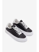 Dámské tenisky z eko kůže Big Star TT274927 HI-POLY SYSTEM Černé