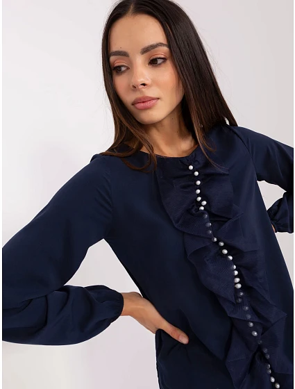 Bluzka LK BZ model 18865931 granatowy - FPrice Bluzka LK BZ model 18865931 granatowy - FPrice