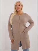 Sweter PM SW model 20473652 ciemny bezowy - FPrice Sweter PM SW model 20473652 ciemny bezowy - FPrice