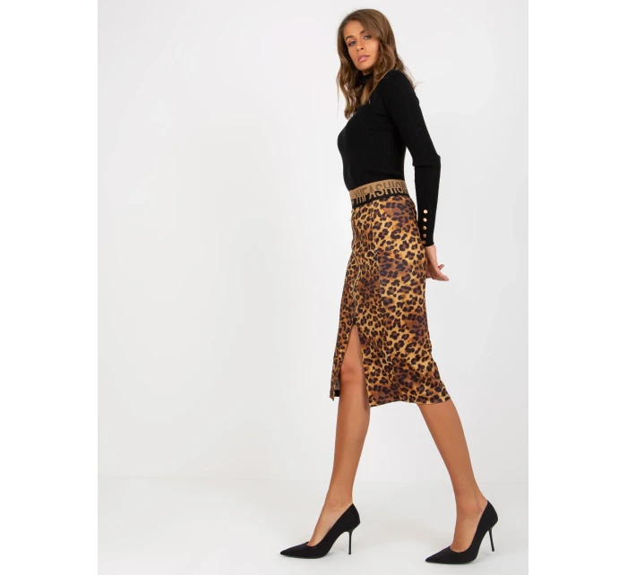 Sukně VI SD model 17856964 černá a béžová - FPrice Sukně VI SD model 17856964 černá a béžová - FPrice