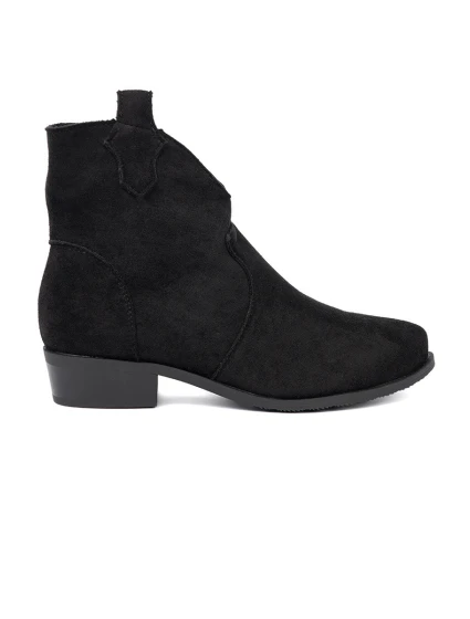 Jedinečné dámské černé  kotníčkové boty Obcas