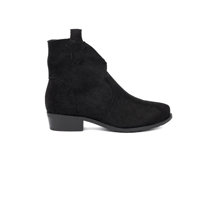 Jedinečné dámské černé  kotníčkové boty Obcas