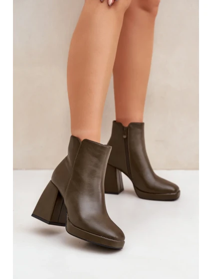 Boty na podpatku model 204677 Step in style Boty na podpatku model 204677 Step in style