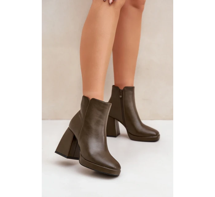 Boty na podpatku model 204677 Step in style Boty na podpatku model 204677 Step in style