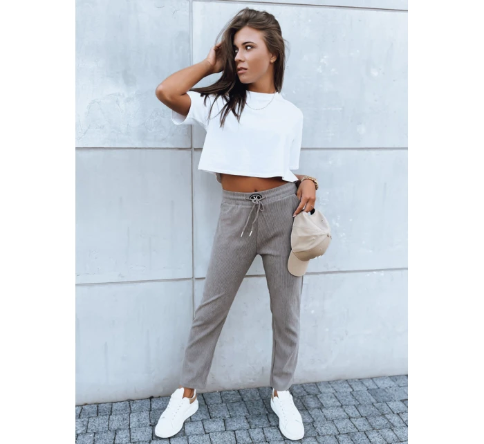 Dámské tmavě béžové tepláky Dstreet model 21970901 - FashionStreet