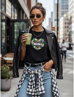 Dámské tričko s potiskem ke Dni matek černé FashionStreet NX5029RY