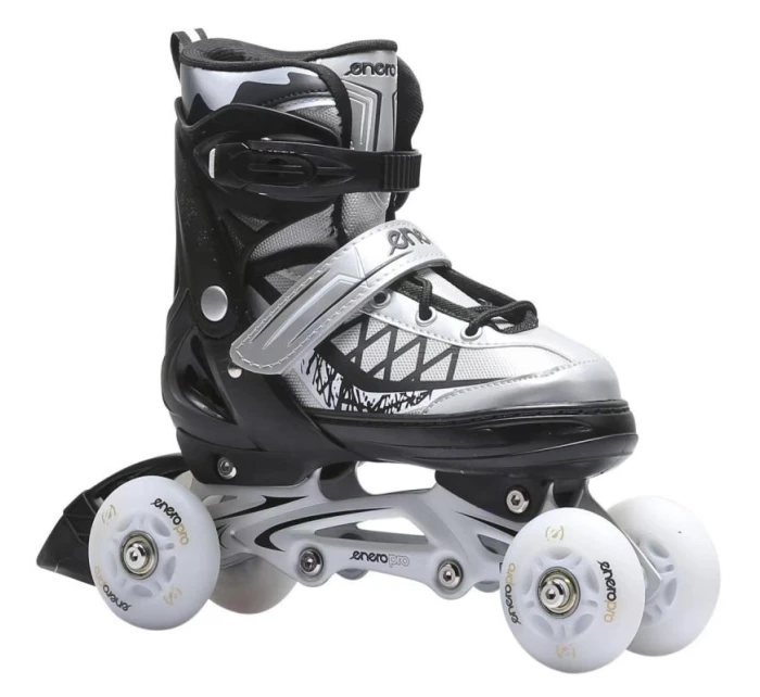 INLINE BRUSLE-KOLEČKOVÉ BRUSLE 4V1 ENERO PRO LED 30-33 ŠEDÁ