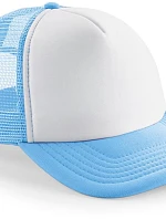 Beechfield B 645 5 panelová kšiltovka Vintage Trucker 53.0645 sky blue/white