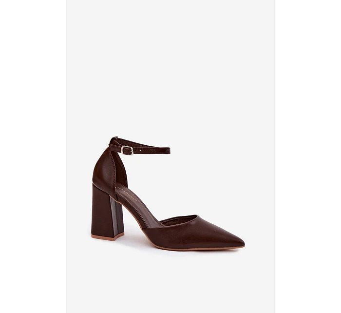 Lodičky na podpatku z imitace kůže model 22122771 - Boto