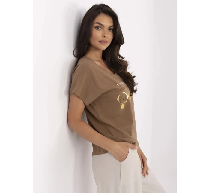 T shirt CLM TS model 21116719 jasny brązowy - FPrice