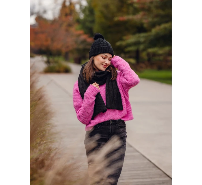 Dámský set šály a čepice Vuch Sheron Set Black