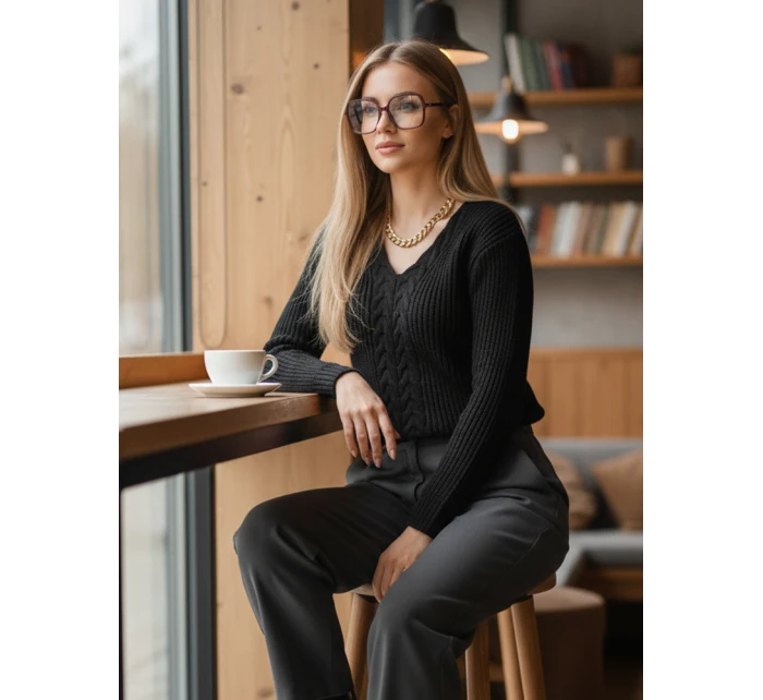 CANDIS dámský svetr černý FashionStreet MY1806