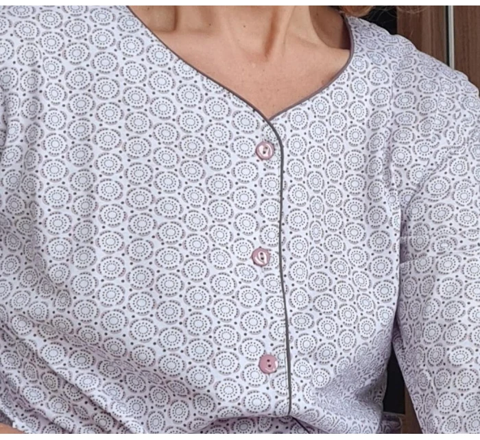 Pyžamo model 21310285 3/4 4XL Z25/26 dámské rozepínací - Luna