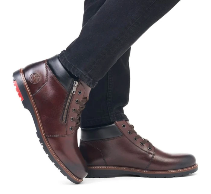 Kožené pohodlné zateplené boty M model 20539794 brown - Rieker