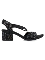 Pohodlné černé sandály Rieker W RKR679