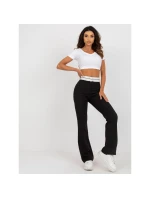 Černé látkové kalhoty do zvonu bez kapes (DHJ-SP-6971.33P) Černé látkové kalhoty do zvonu bez kapes (DHJ-SP-6971.33P)