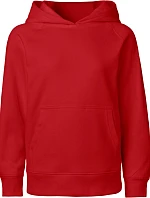 Neutral O 13101 Dětská mikina s kapucí z bio bavlny 77.1301 red