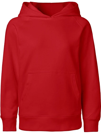 Neutral O 13101 Dětská mikina s kapucí z bio bavlny 77.1301 red