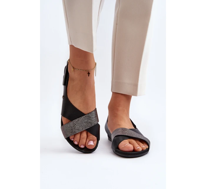 Kožené Sandály Na Suchý Černé model 21647961 - Zazoo