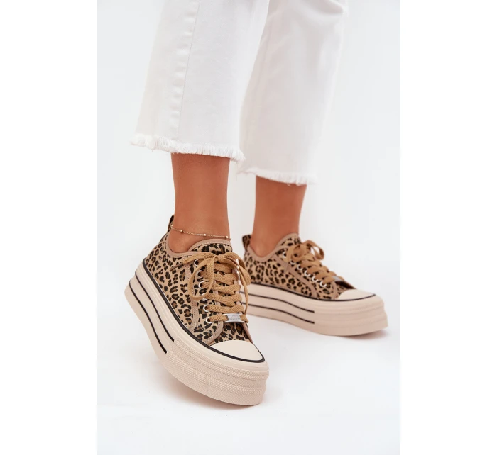 Dámské Tenisky Na Masivní Platformě Leopard model 21703636 - Boto Dámské Tenisky Na Masivní Platformě Leopard model 21703636 - Boto