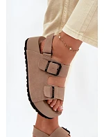 Semišové sandály na platformě Big Star model 22064119 Béžové - Big Star Shoes