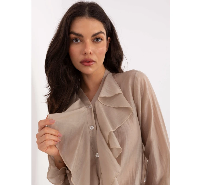 Koszula IT KS model 21789121 beżowy - FPrice Koszula IT KS model 21789121 beżowy - FPrice