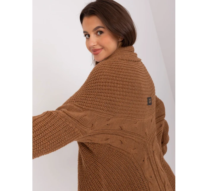 Kardigan TW SW BI model 18970074 brązowy - FPrice Kardigan TW SW BI model 18970074 brązowy - FPrice