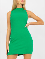 Zelené žebrované šaty z bavlny OCH BELLA