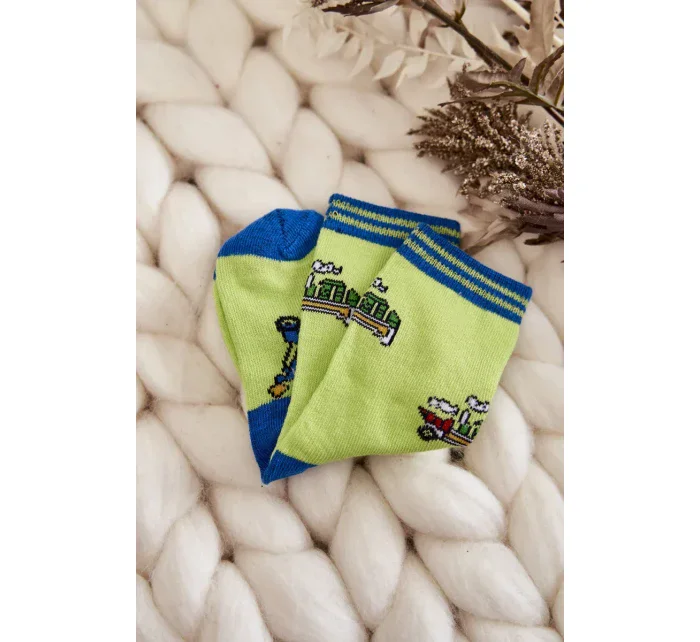 Dětské bavlněné ponožky se vzory 5-balení vícebarevné