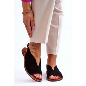 Dámské semišové sandály Lewski Boty 3220/X Černé