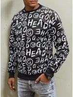 Pánská mikina bez kapuce černá FashionStreet BX5742