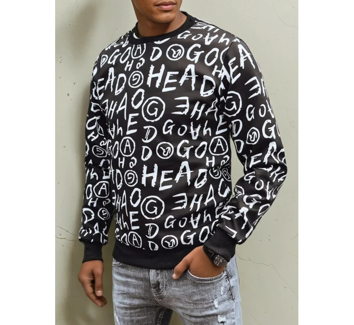 Pánská mikina bez kapuce černá FashionStreet BX5742