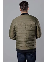 Pánská prošívaná khaki bunda bomber (MY02-3) Pánská prošívaná khaki bunda bomber (MY02-3)