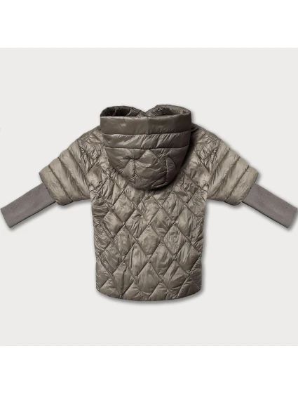 Tmavě béžová lehká dámská bunda s rukávy model 21042297 - MINORITY