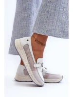 Dámské kožené mokasíny D&A White