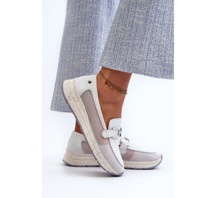 Dámské kožené mokasíny D&A White