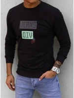 Pánská mikina s potiskem černá FashionStreet BX5376